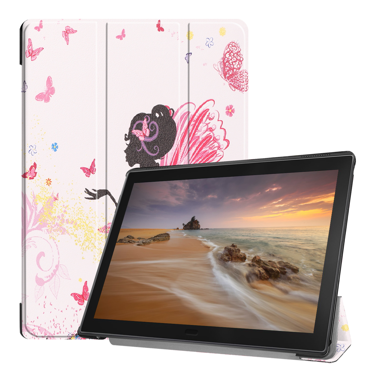 3-Vouw sleepcover hoes Fee voor de Lenovo Tab E10