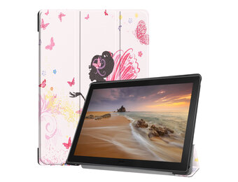 3-Vouw sleepcover hoes - Lenovo Tab E10 - Fee