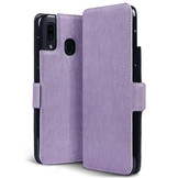Slim wallet paars hoes voor de Samsung Galaxy A30