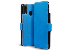 Qubits - slim wallet hoes - Samsung Galaxy A30 - Lichtblauw