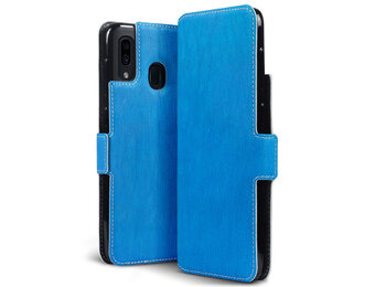 Qubits - slim wallet hoes - Samsung Galaxy A30 - Lichtblauw