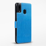 Slim wallet lichtblauw hoes voor de Samsung Galaxy A30