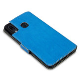 Slim wallet lichtblauw hoes voor de Samsung Galaxy A30