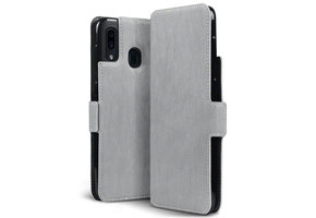 Qubits - slim wallet hoes - Samsung Galaxy A30 - Grijs