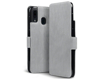 Qubits - slim wallet hoes - Samsung Galaxy A30 - Grijs