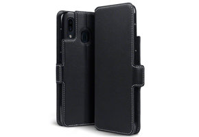 Qubits - slim wallet hoes - Samsung Galaxy A30 - Zwart