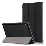 Lenovo Tab M10 Gen 1 Tri-Fold Bookcase hoes - Zwart