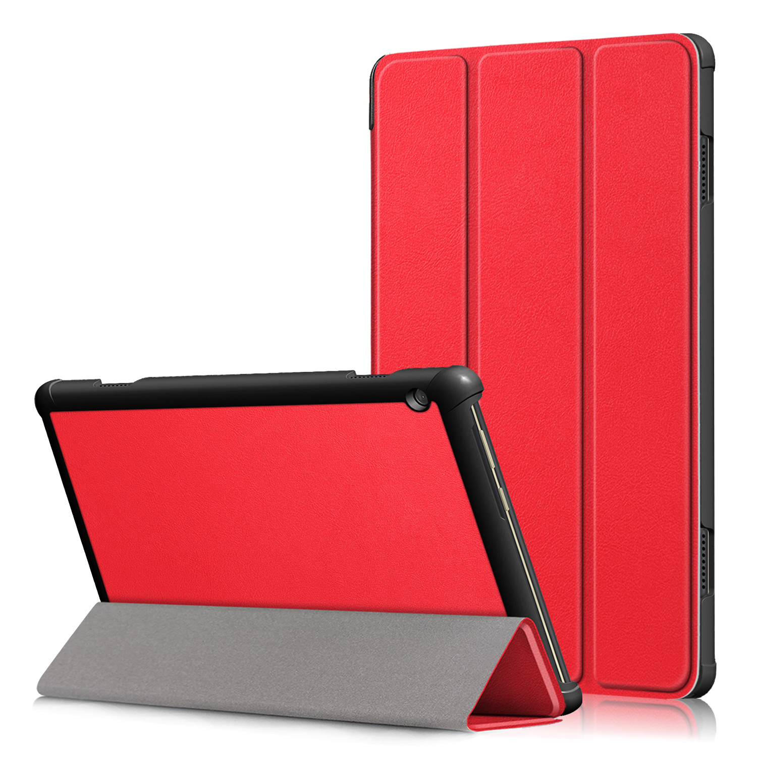 3-Vouw sleepcover hoes rood voor de Lenovo Tab M10