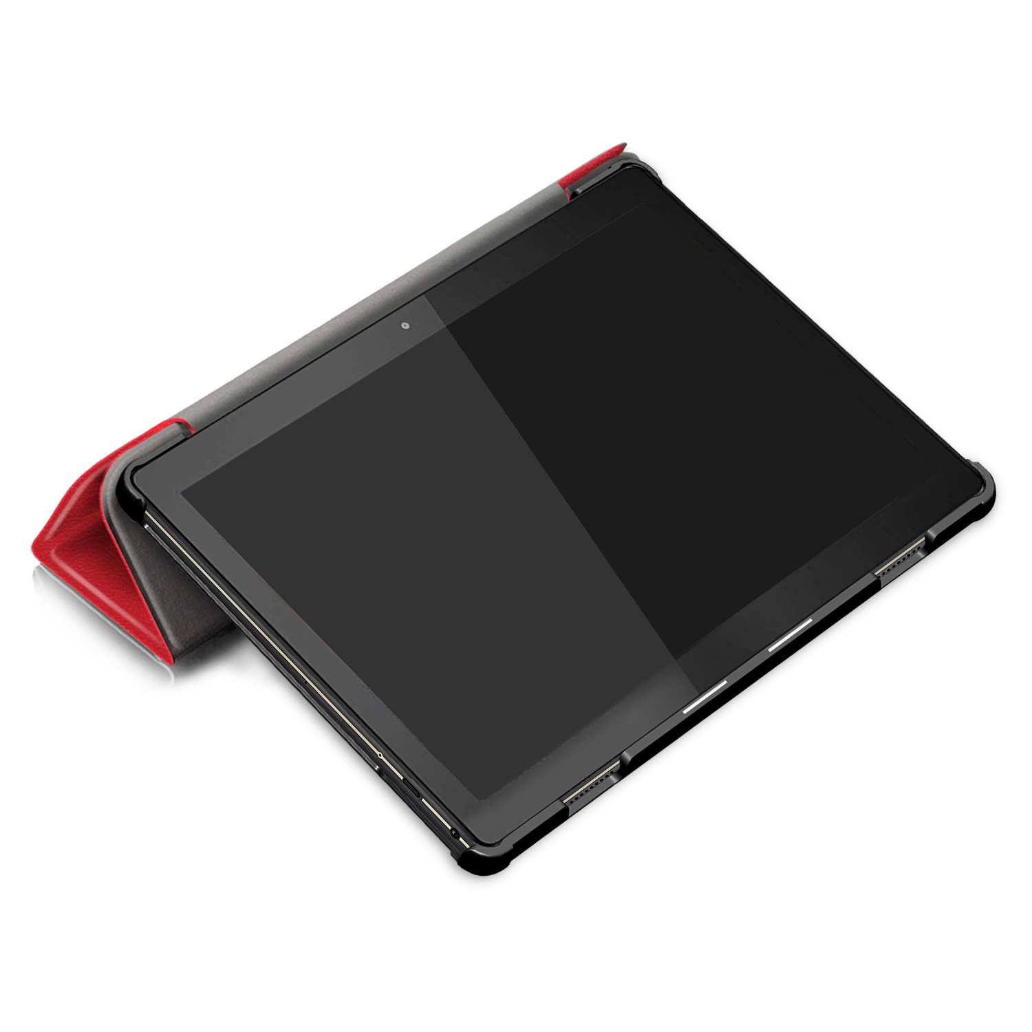 3-Vouw sleepcover hoes rood voor de Lenovo Tab M10