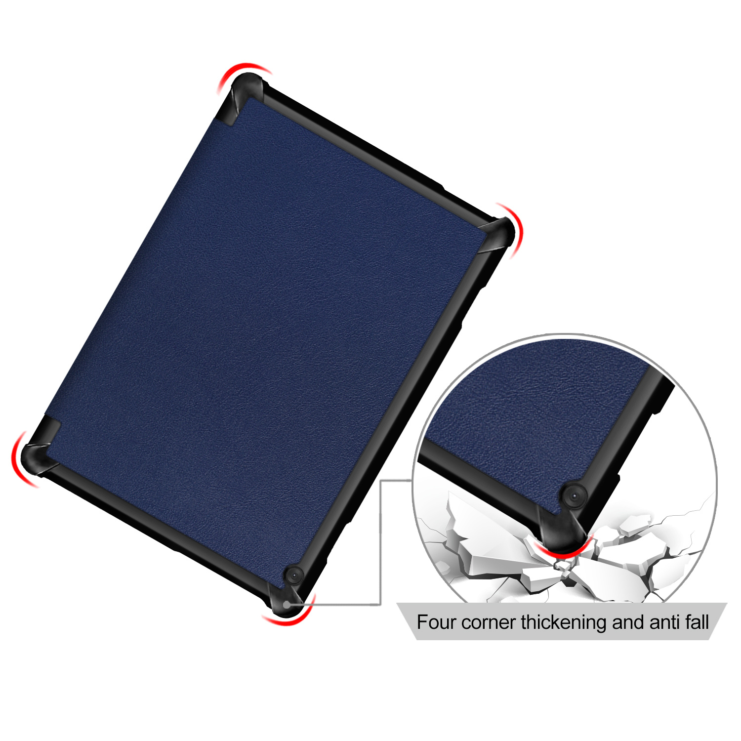 3-Vouw sleepcover hoes blauw voor de Lenovo Tab M10