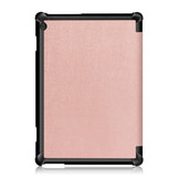 Lenovo Tab M10 Gen 1 Tri-Fold Bookcase hoes - Rose Goud