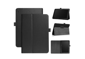 Lunso - Lenovo Tab M10 Gen 1 - Stand flip Bookcase hoes - Zwart