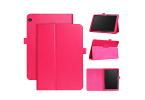 Lunso - Lenovo Tab M10 Gen 1 - Stand flip Bookcase hoes - Roze