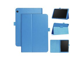 Lunso - Lenovo Tab M10 Gen 1 - Stand flip Bookcase hoes - Lichtblauw