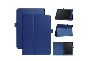 Lunso - Lenovo Tab M10 Gen 1 - Stand flip Bookcase hoes - Donkerblauw