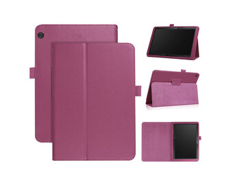 Lunso - Lenovo Tab M10 Gen 1 - Stand flip Bookcase hoes - Paars