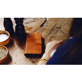 Echt lederen uitneembare 2-in-1 sleepcover bookcase hoes Tiguan Cognac voor de iPhone XR