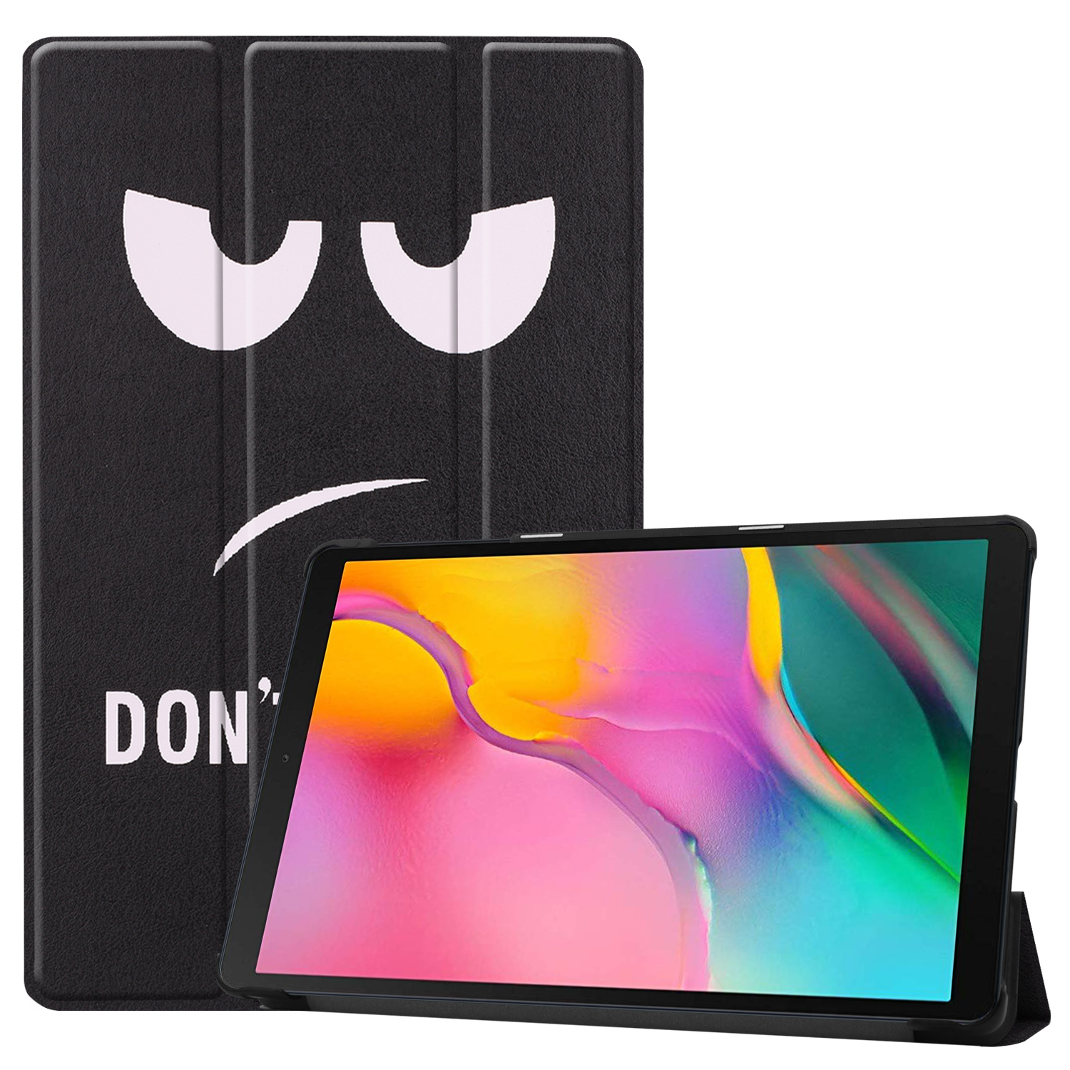 actie Onmogelijk familie 3 Vouw hoes Samsung Galaxy Tab A 10.1 inch (2019) Don't Touch -  CasualCases.nl