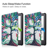 Kleurrijke boom sleepcover flip hoes voor de Kindle 2019 (Generatie 10) - Copy