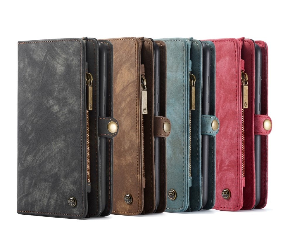 Vintage 2 in 1 portemonnee hoes zwart voor de Samsung Galaxy A30 / A20