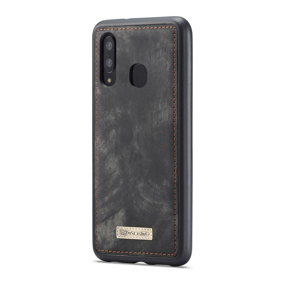 Vintage 2 in 1 portemonnee hoes zwart voor de Samsung Galaxy A30 / A20