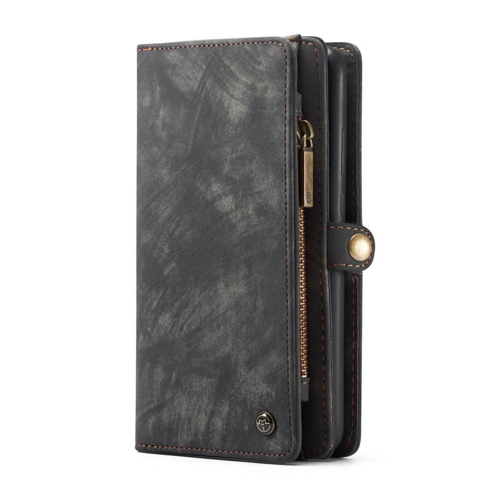 Vintage 2 in 1 portemonnee hoes zwart voor de Samsung Galaxy A30 / A20