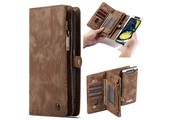 Caseme - vintage 2 in 1 portemonnee hoes - Samsung Galaxy A80 - Bruin