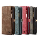 Vintage 2 in 1 portemonnee hoes Zwart voor de Samsung Galaxy A80