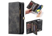 Caseme - vintage 2 in 1 portemonnee hoes - Samsung Galaxy A80 - Zwart