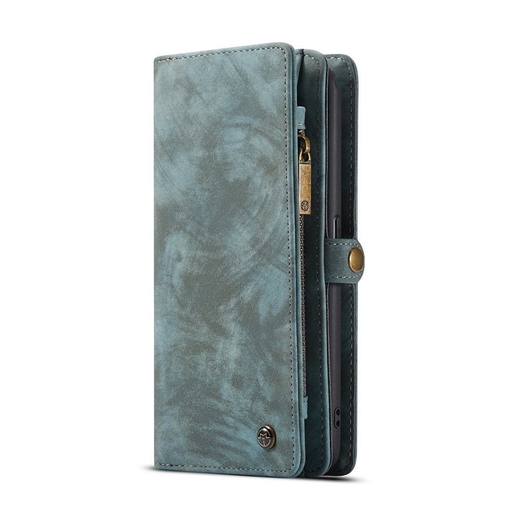 Vintage 2 in 1 portemonnee hoes Blauw voor de Samsung Galaxy A80