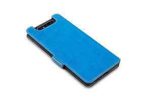 Qubits - slim wallet hoes - Samsung Galaxy A80 - Lichtblauw