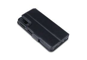 Qubits - lederen slim folio wallet hoes - Samsung Galaxy A80 - Zwart