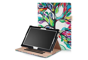 Stand flip hoes - Lenovo Tab E10 - Kleurrijke Boom