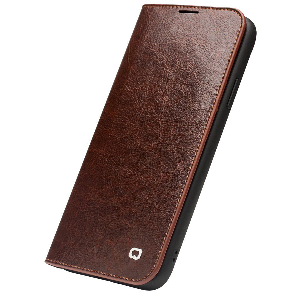 Qialino luxe wallet hoes iPhone 11 Bruin | CasualCases