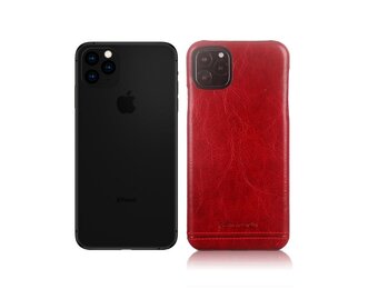 Pierre Cardin - echt lederen backcover hoes - iPhone 11 Pro Max - Rood