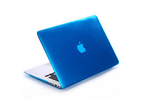 Lunso MacBook Air 11 inch cover hoes - case - Glanzend Lichtblauw