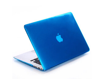 Lunso MacBook Air 11 inch cover hoes - case - Glanzend Lichtblauw