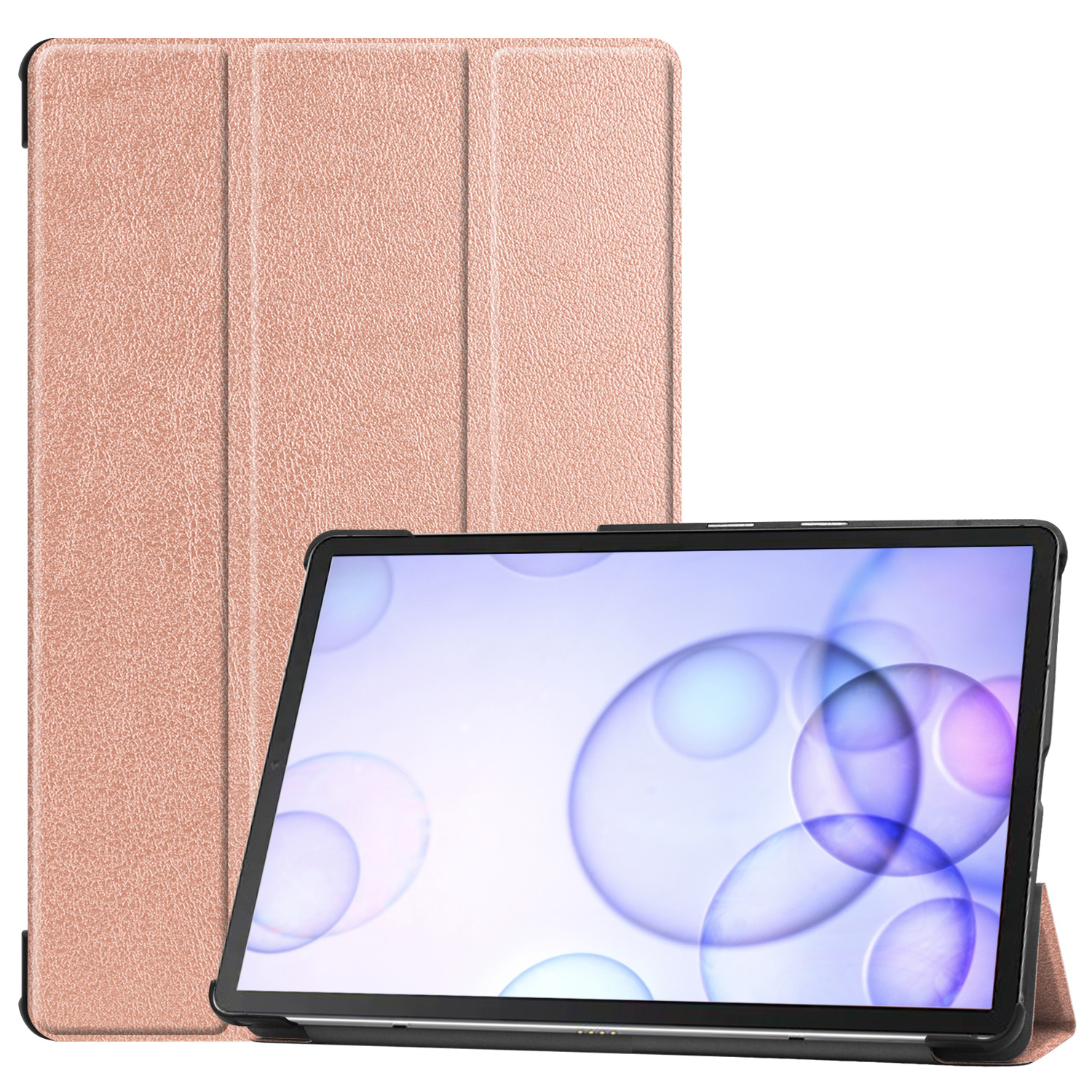 3-Vouw sleepcover hoes Rose Goud voor de Samsung Galaxy Tab S6