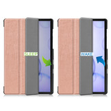 3-Vouw sleepcover hoes Rose Goud voor de Samsung Galaxy Tab S6