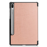 3-Vouw sleepcover hoes Rose Goud voor de Samsung Galaxy Tab S6