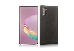 Pierre Cardin - echt lederen backcover hoes - Samsung Galaxy Note 10 - Zwart