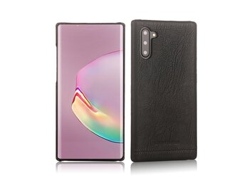Pierre Cardin - echt lederen backcover hoes - Samsung Galaxy Note 10 - Zwart