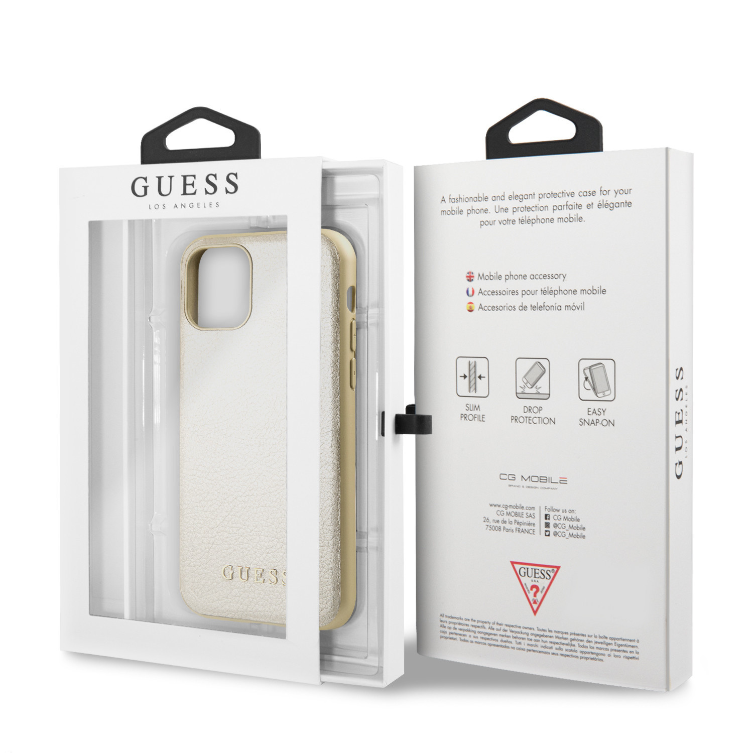 Ga wandelen marmeren straal Guess - backcover hoes - iPhone 11 Pro - Goud | CasualCases