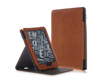 Lunso - sleepcover portret stand hoes - Kindle 2019 (Generatie 10) - Bruin