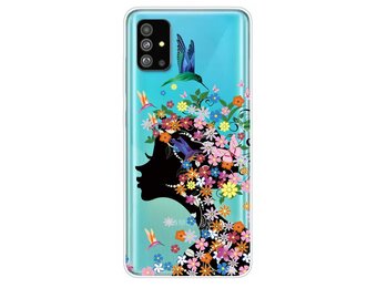 Softcase hoes - Samsung Galaxy S20 Plus - Meisje met bloemen