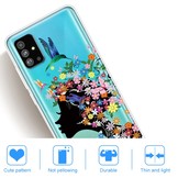 Softcase hoes Meisje met bloemen voor de Samsung Galaxy S20 Plus