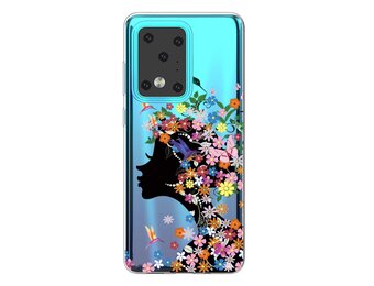 Softcase hoes - Samsung Galaxy S20 Ultra - Meisje met bloemen