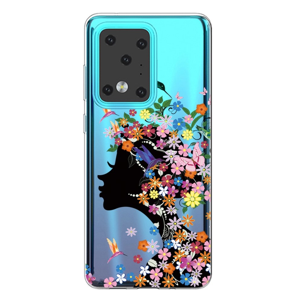 Softcase hoes Meisje met bloemen  voor de Samsung Galaxy S20 Ultra