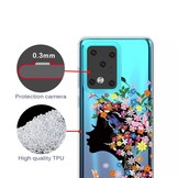 Softcase hoes Meisje met bloemen  voor de Samsung Galaxy S20 Ultra