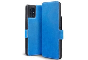 Qubits - slim wallet hoes - Samsung Galaxy A51 - Lichtblauw